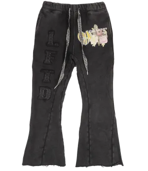LIFTED ANCHOR FLAIR STACKED SWEATPANTS BLACK - LASP24-49