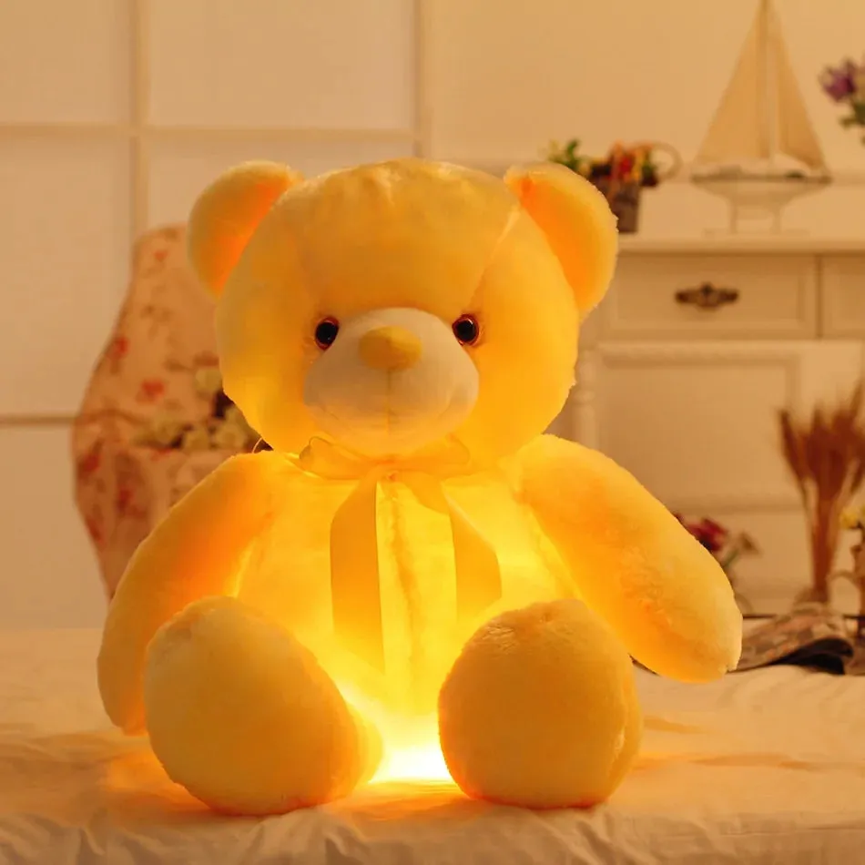 Light Up LED Teddy Bear Stuffed Animals Plush Toy Colorful Glowing Teddy Bear, 20- Inch