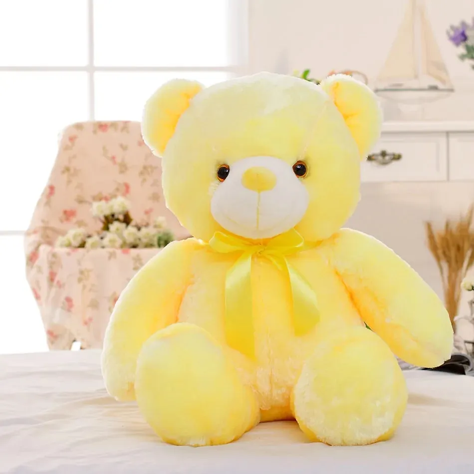 Light Up LED Teddy Bear Stuffed Animals Plush Toy Colorful Glowing Teddy Bear, 20- Inch