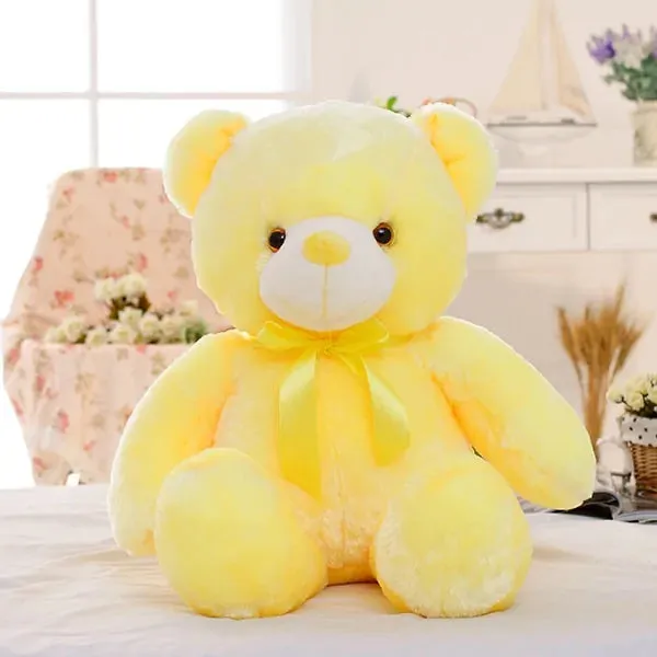 Light Up LED Teddy Bear Stuffed Animals Plush Toy Colorful Glowing Teddy Bear, 20- Inch