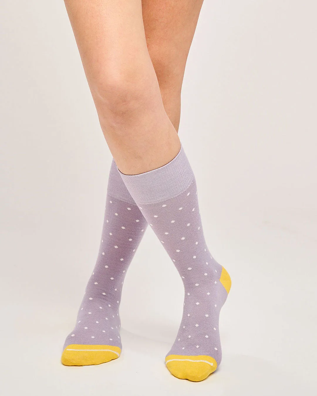 Lilac Polka Dot Slouch - S-M