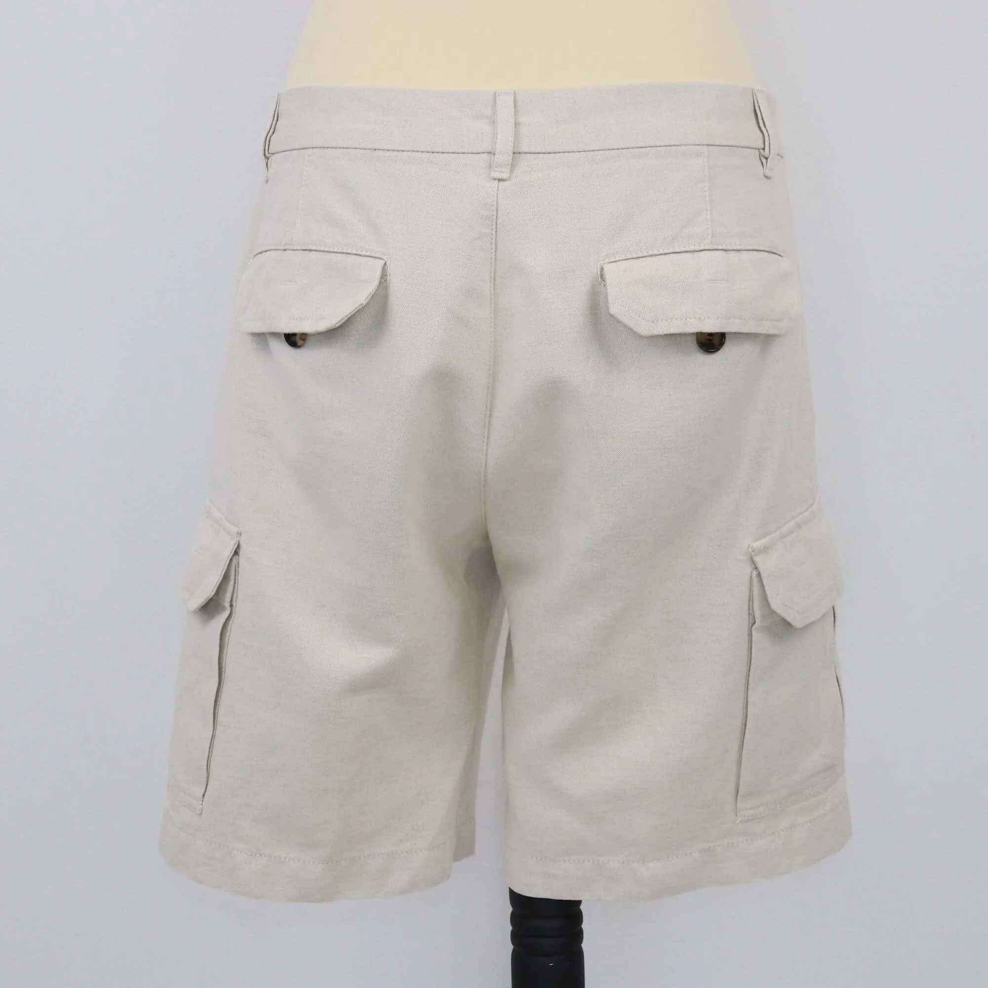Loro Piana Off White Cargo Shorts