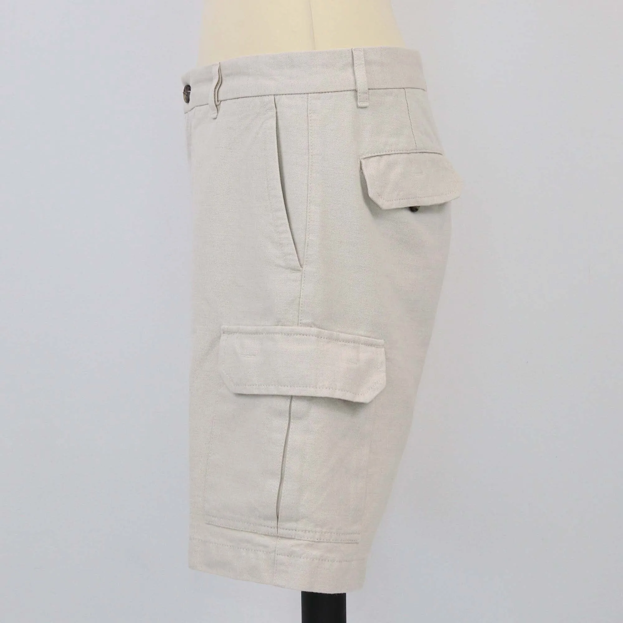 Loro Piana Off White Cargo Shorts