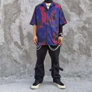 Man Fall Outfits Cargo Pants Ribbon Leggings Straight Casual Pants Men's Micro Flared Trousers