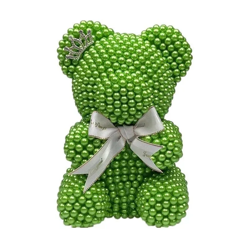 Medium Pearl Teddy Bear - Fashion Valentine’s Day Gift 25cm Pearl Bear Artificial Decoration