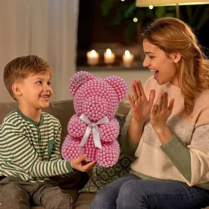 Medium Pearl Teddy Bear - Fashion Valentine’s Day Gift 25cm Pearl Bear Artificial Decoration