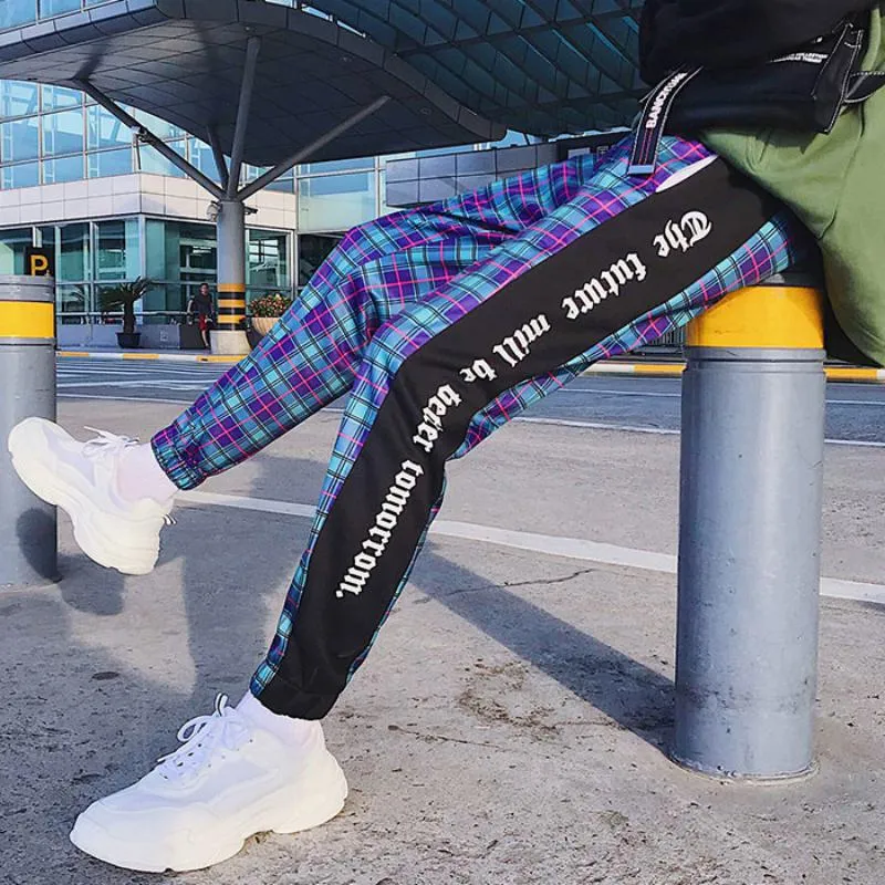 Men's Cotton Plaid Sweatpants
