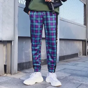Men's Cotton Plaid Sweatpants