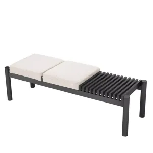 Mimosa Metal Indoors Bench with Teddy Fabric