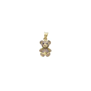 Mini Icy Teddy Bear Pendant (14K)