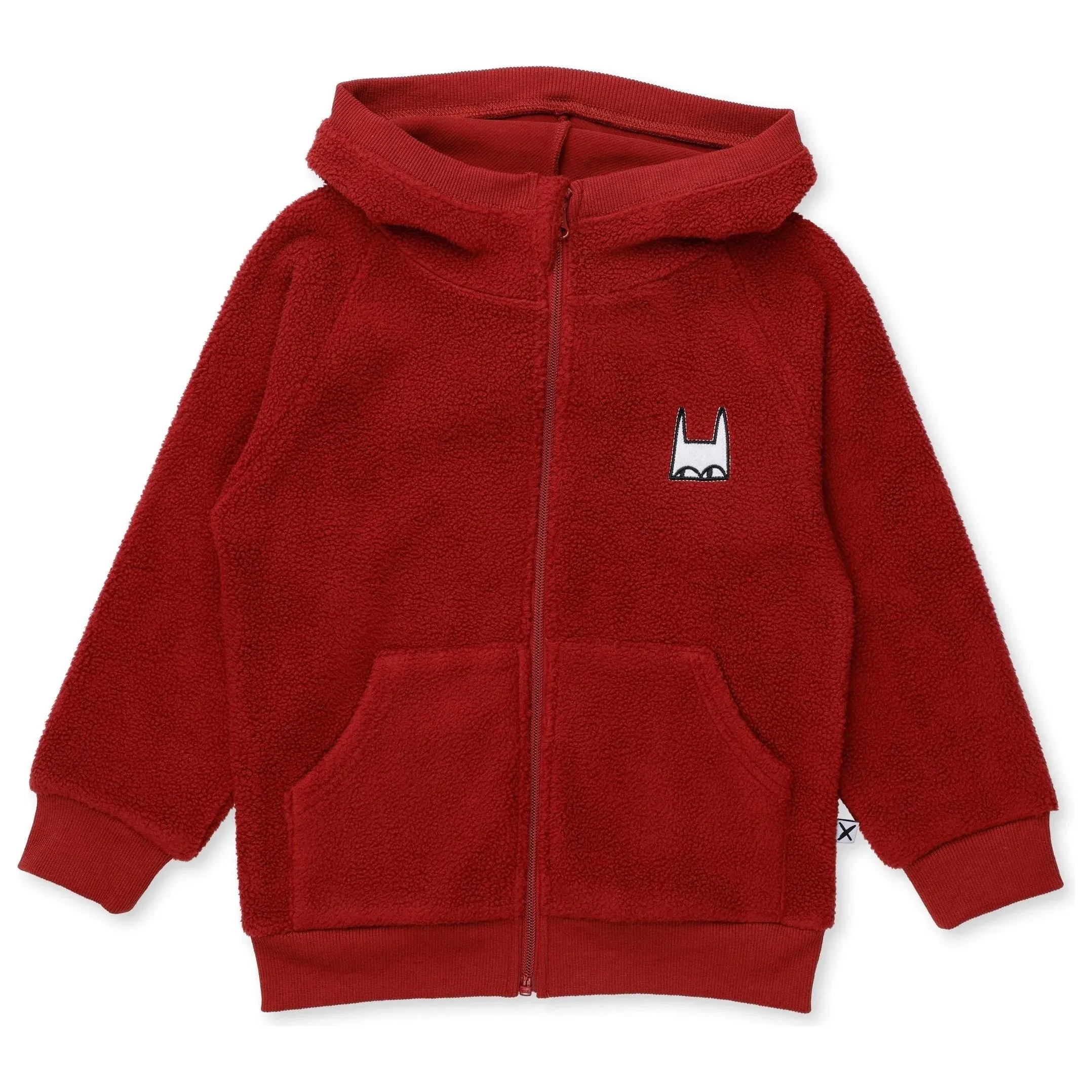 MINTI TEDDY ZIP UP RUSTY RED