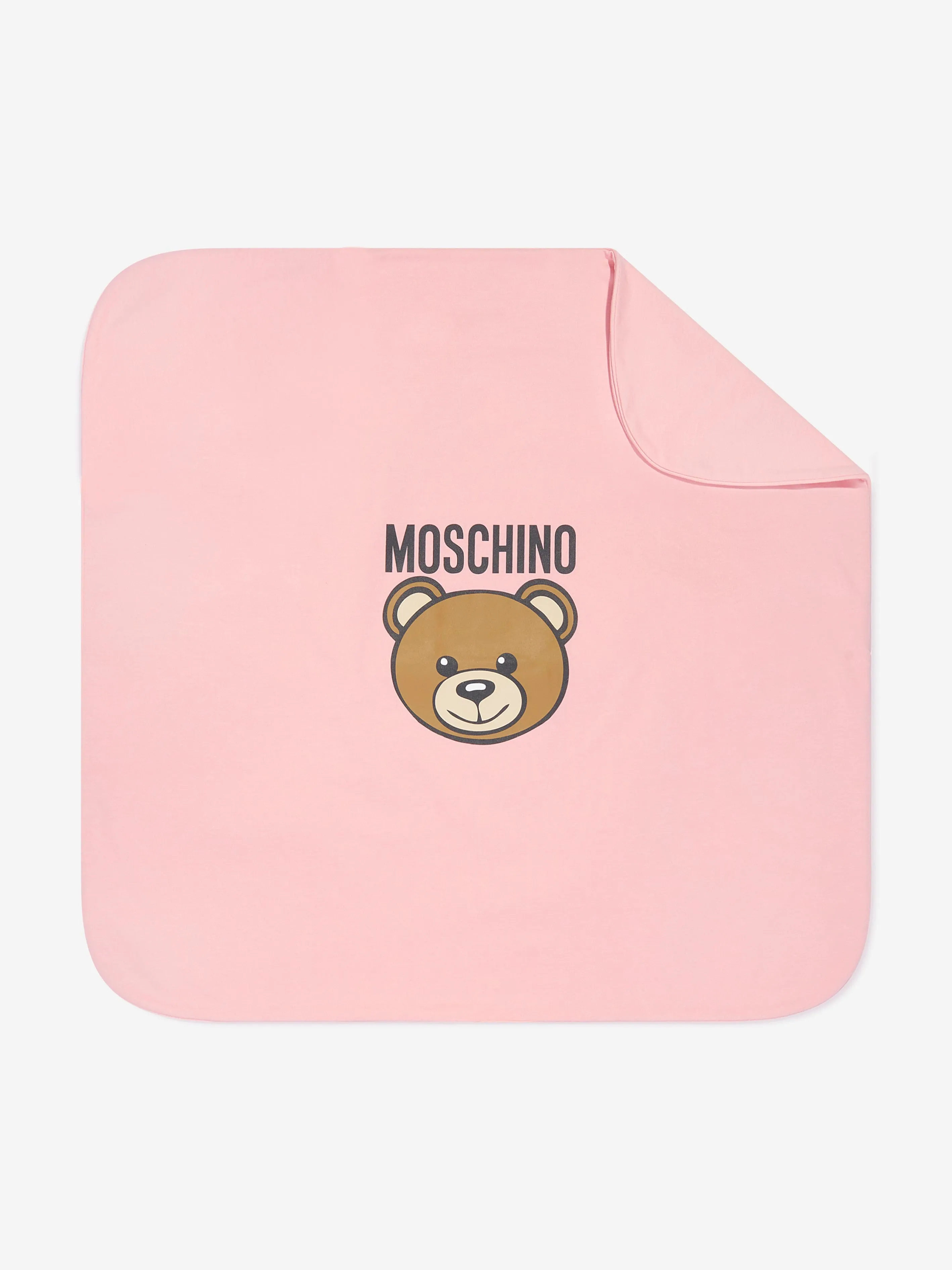 Moschino Baby Girls Teddy Logo Blanket in Pink (70cm)