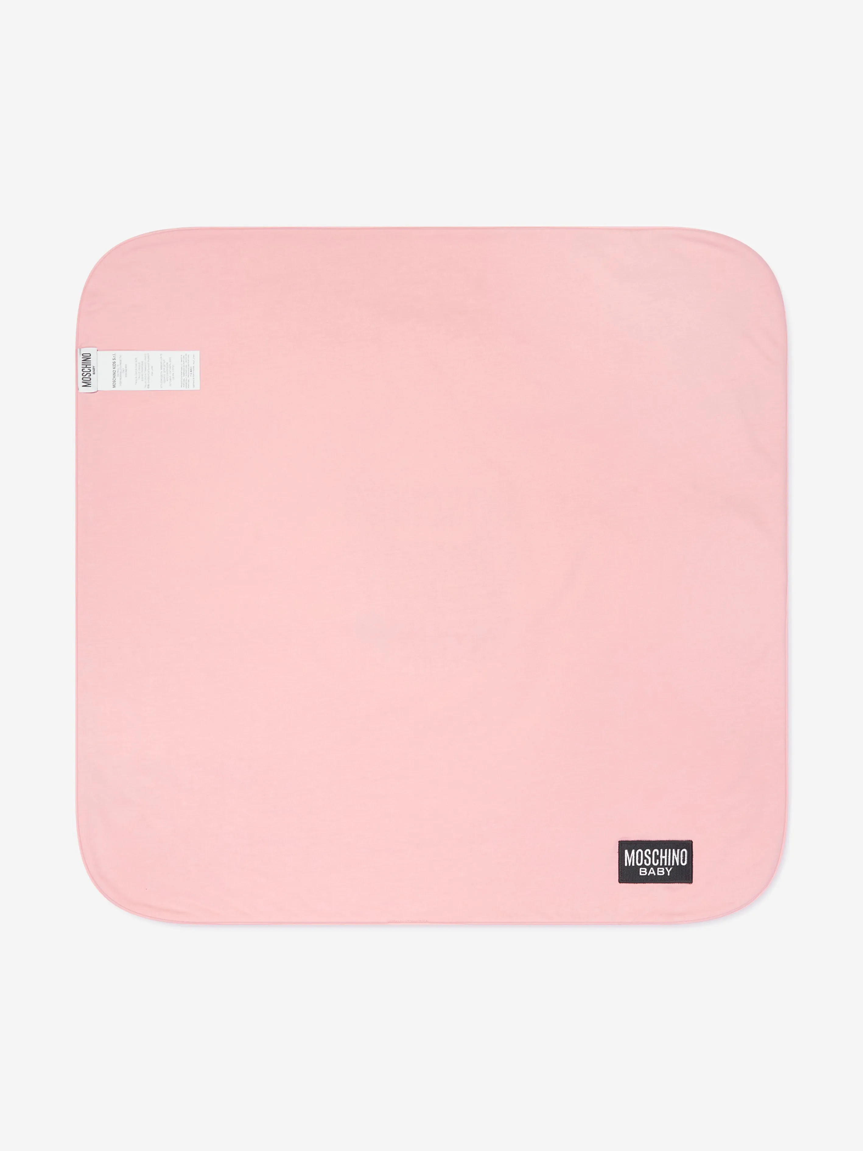 Moschino Baby Girls Teddy Logo Blanket in Pink (70cm)