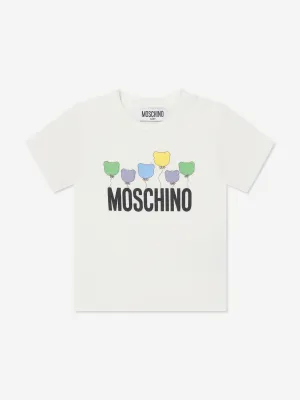 Moschino Baby Logo T-Shjirt in Ivory