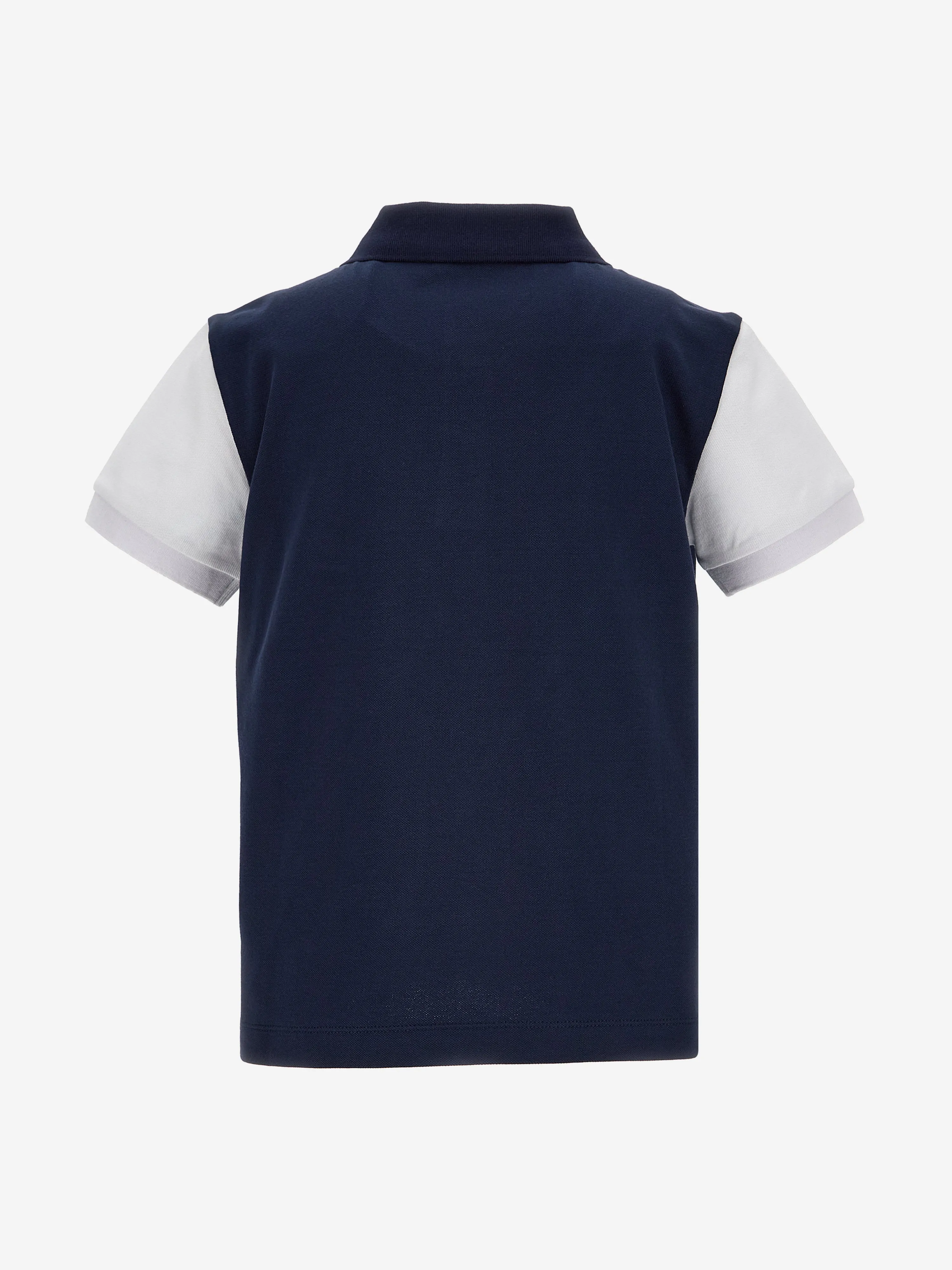 Moschino Boys Medallion Polo Shirt in Navy