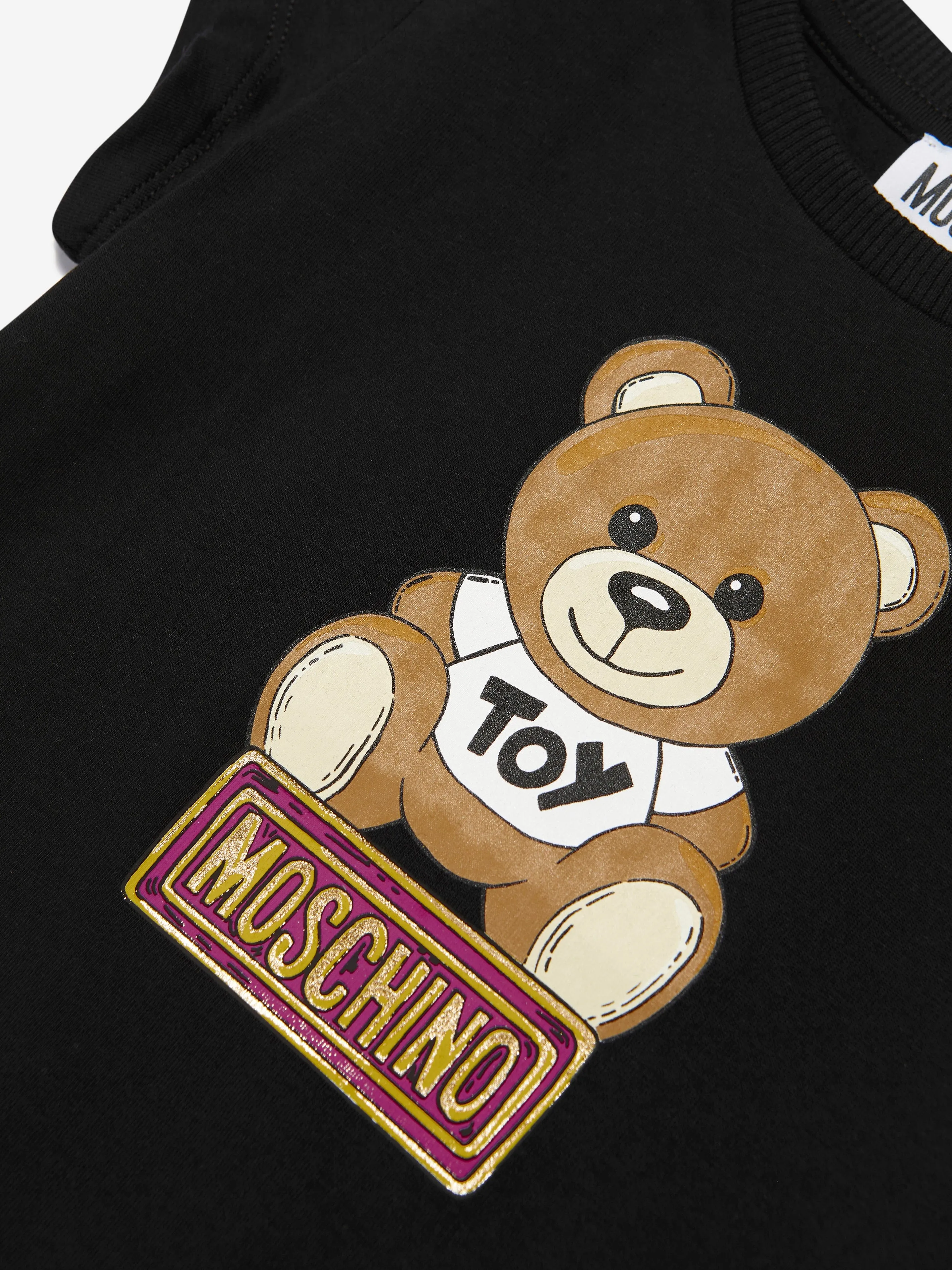 Moschino Girls Teddy Bear T-Shirt in Black