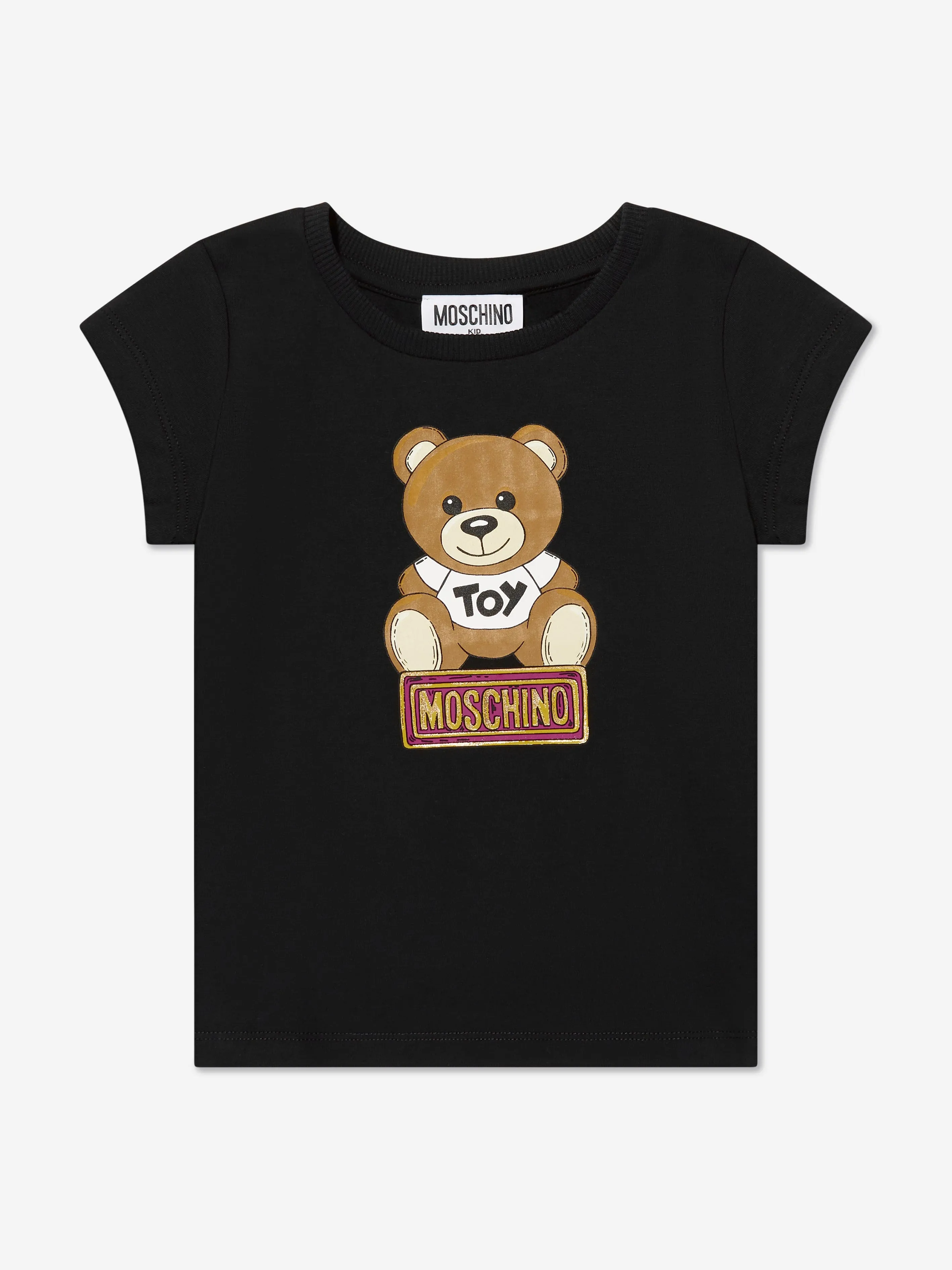 Moschino Girls Teddy Bear T-Shirt in Black