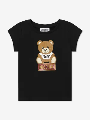 Moschino Girls Teddy Bear T-Shirt in Black
