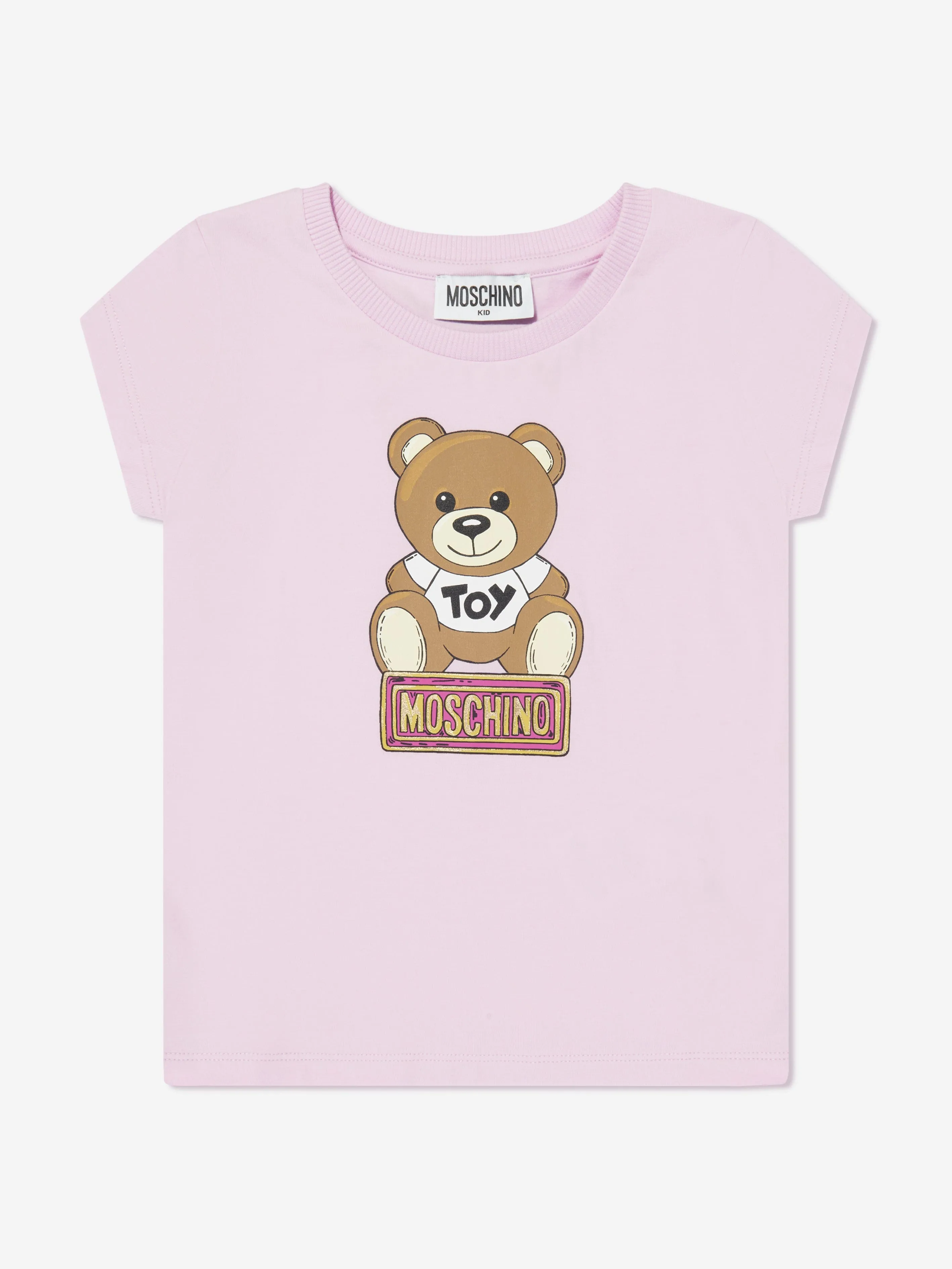 Moschino Girls Teddy Bear T-Shirt in Pink
