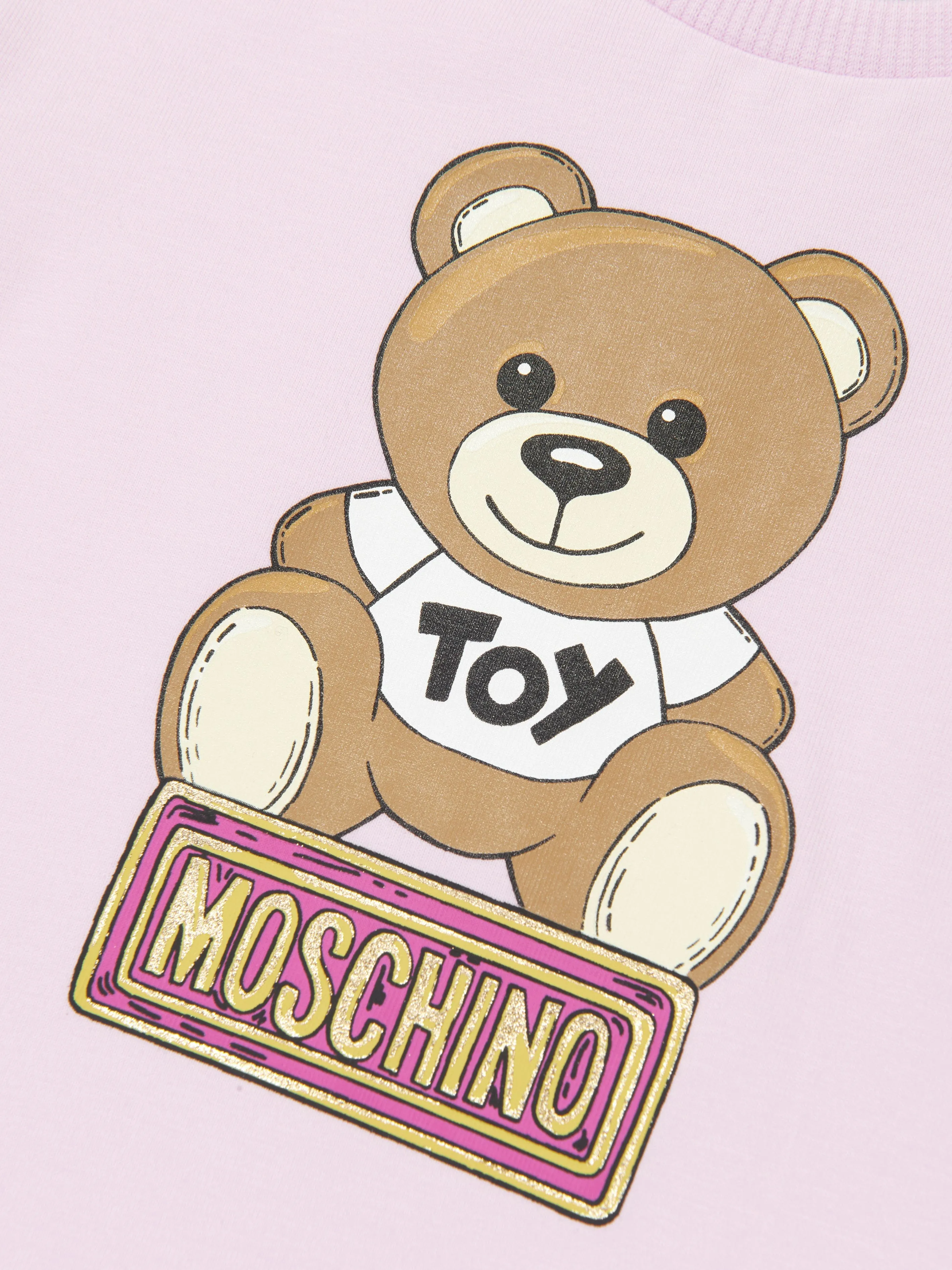 Moschino Girls Teddy Bear T-Shirt in Pink