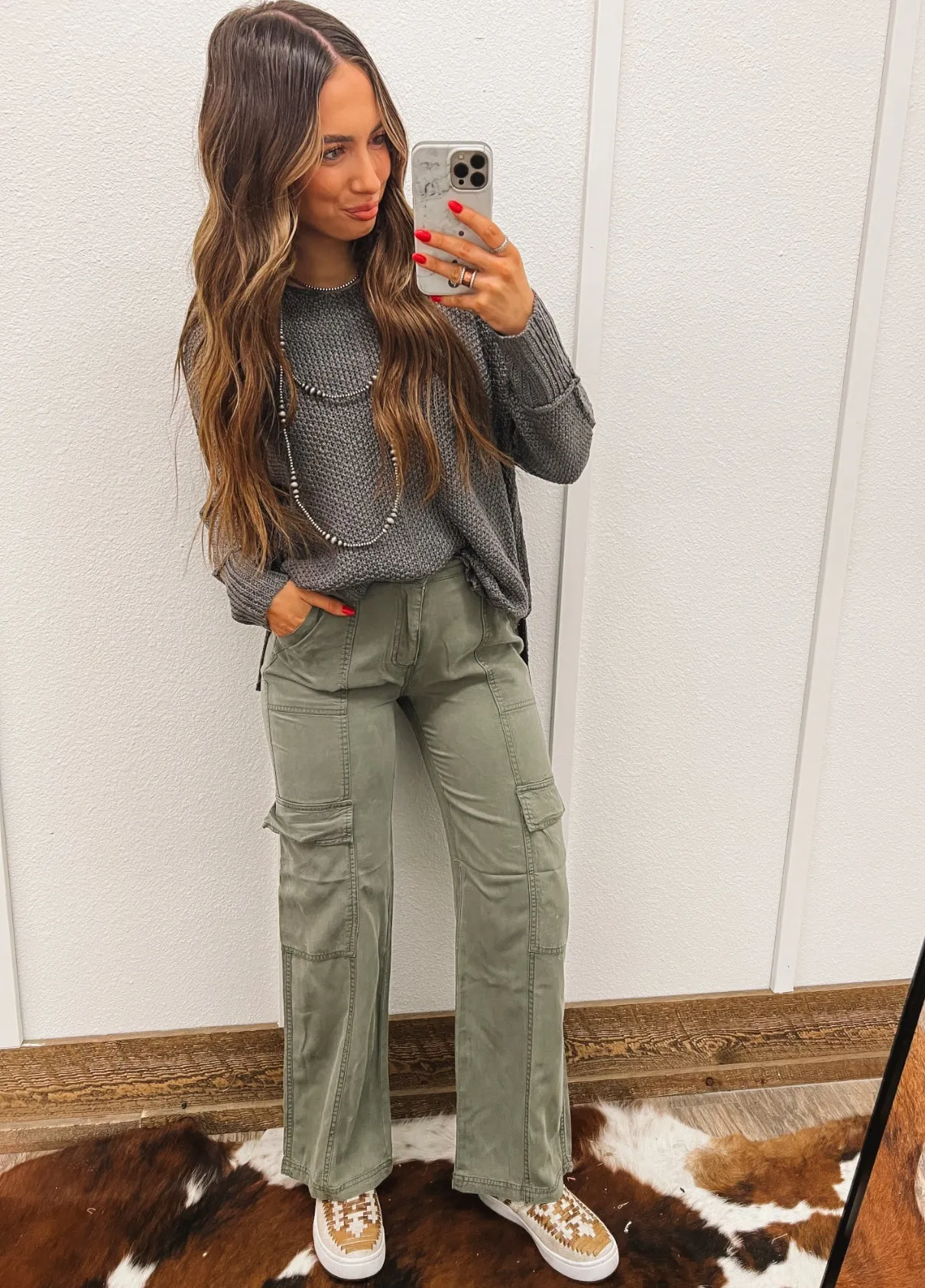 Night Shift Wide Leg Cargo(Olive)