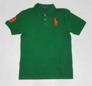 Nwt Kids Polo Ralph Lauren Green/Orange Big Pony Polo (8-20)