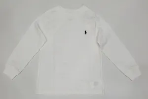 Nwt Kids Polo Ralph Lauren White Small Pony  L/S Tee (2T-7)