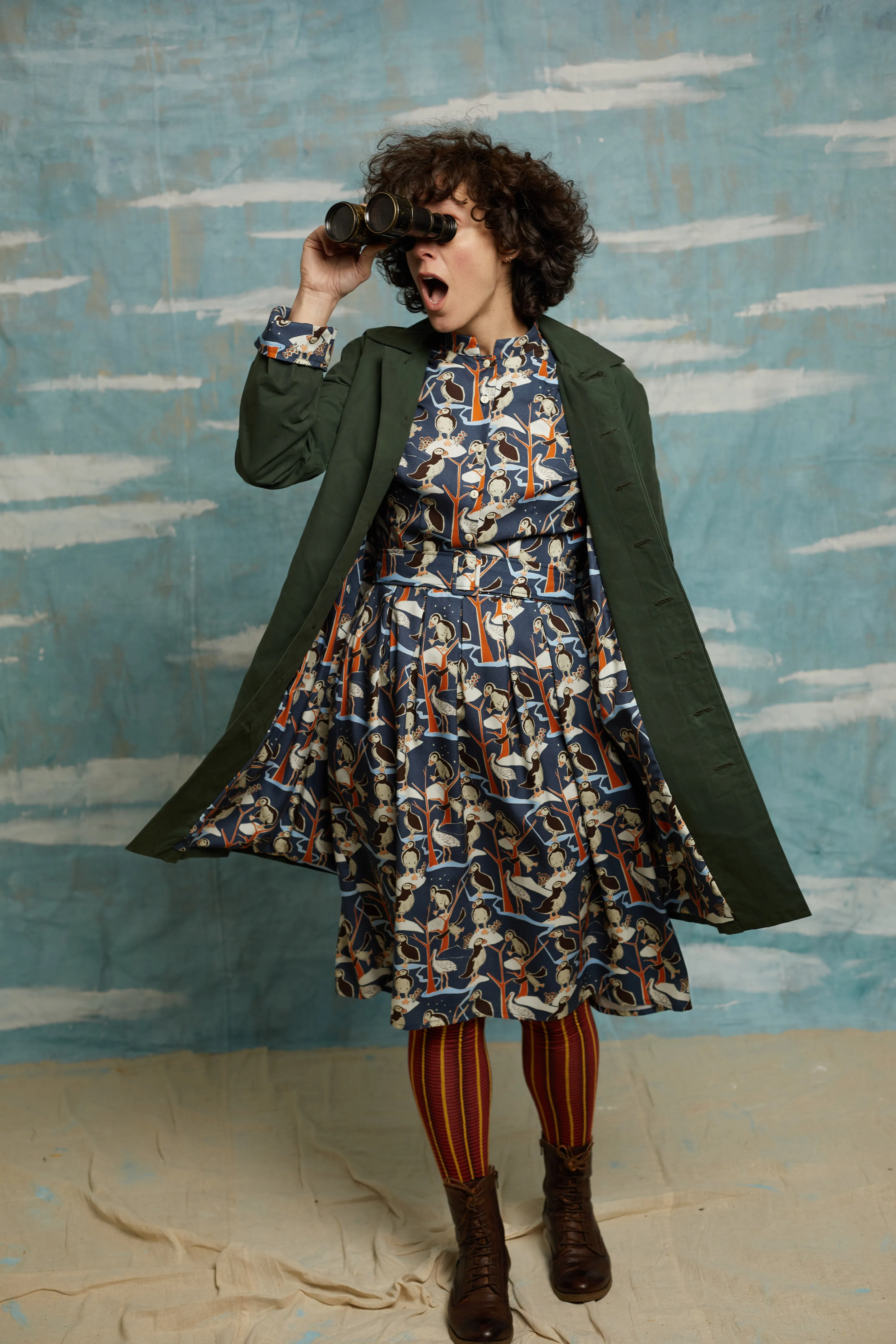 Palava Trenchcoat - Dark Green - Puffin Lining