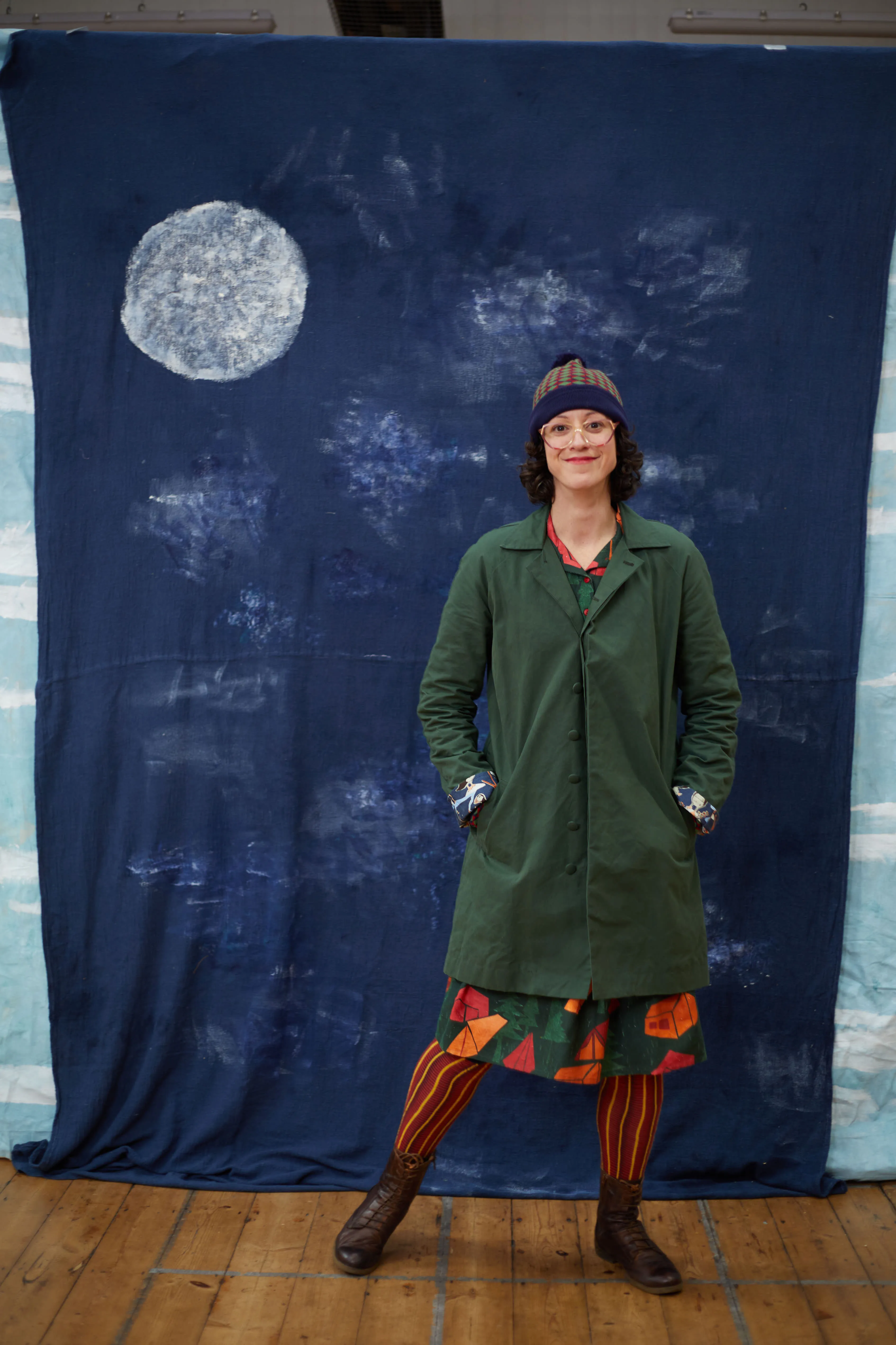 Palava Trenchcoat - Dark Green - Puffin Lining
