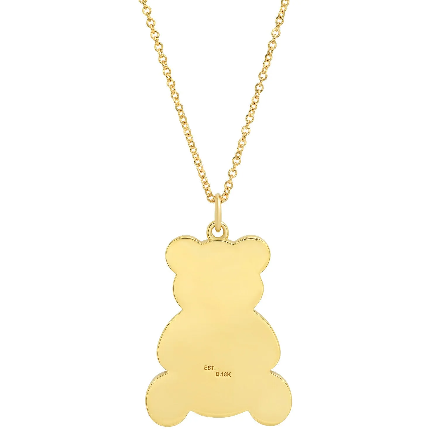 Pave Teddy Bear Pendant Necklace