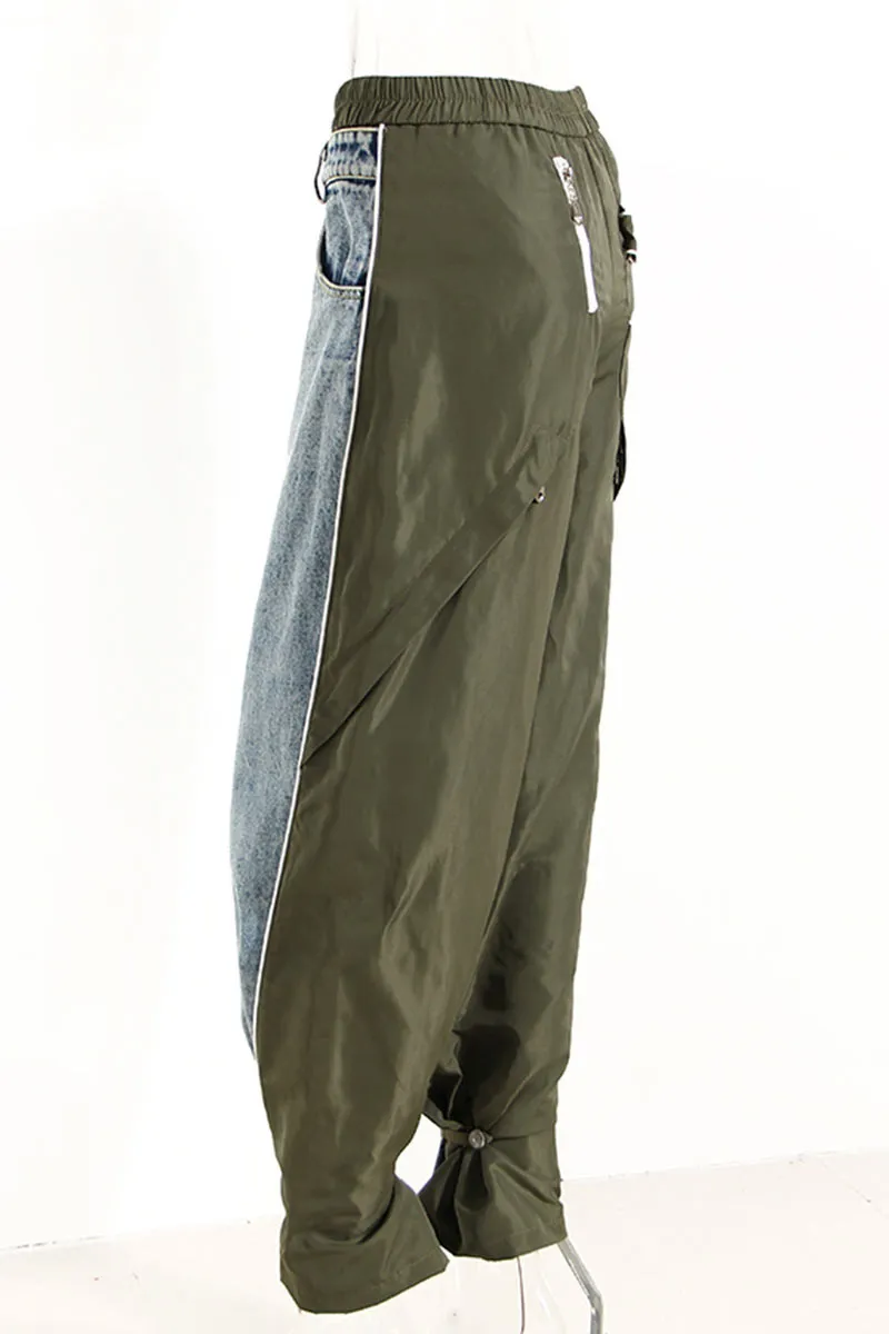 PE155 Two Tone Denim Long Pants