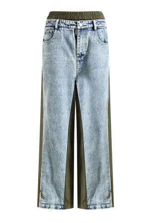 PE155 Two Tone Denim Long Pants