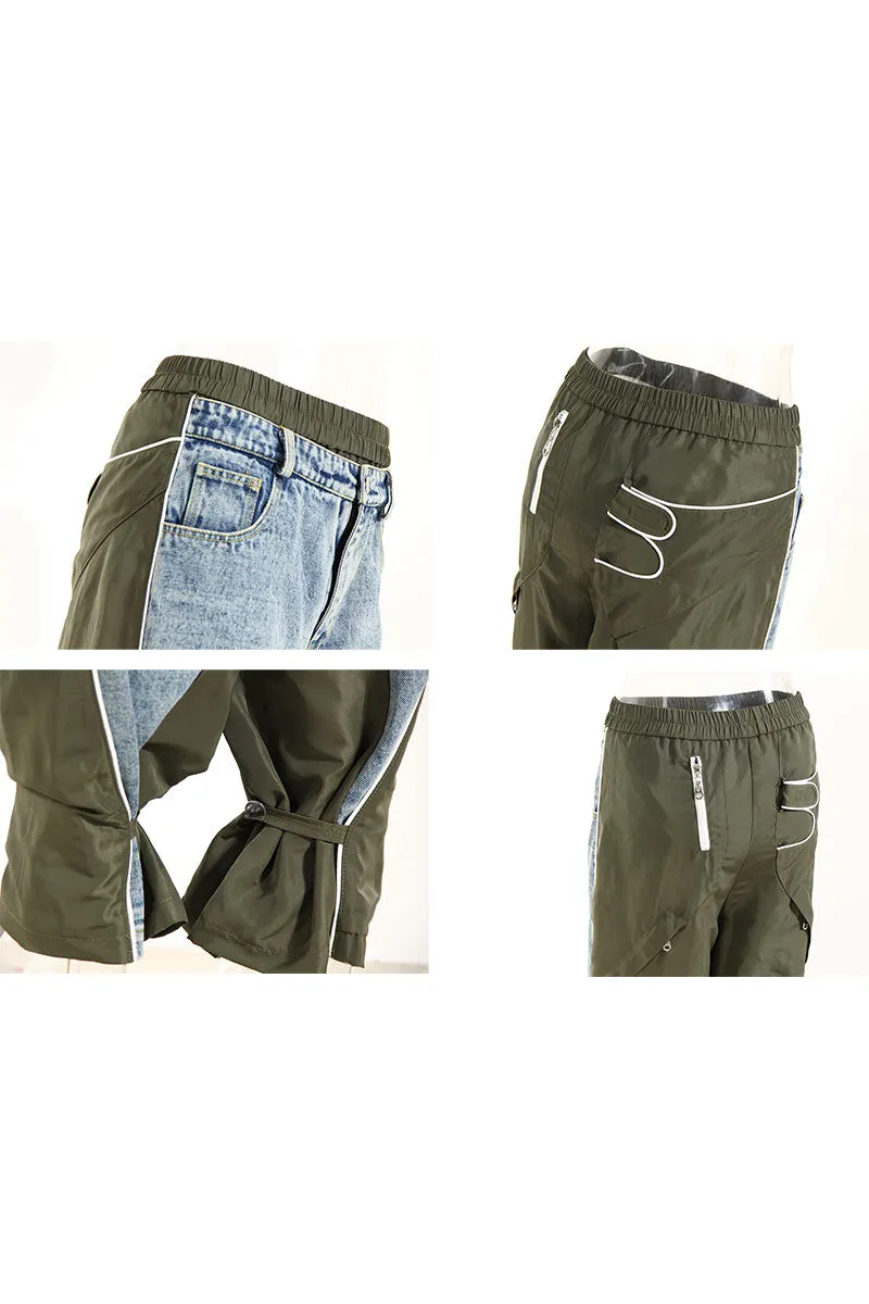 PE155 Two Tone Denim Long Pants