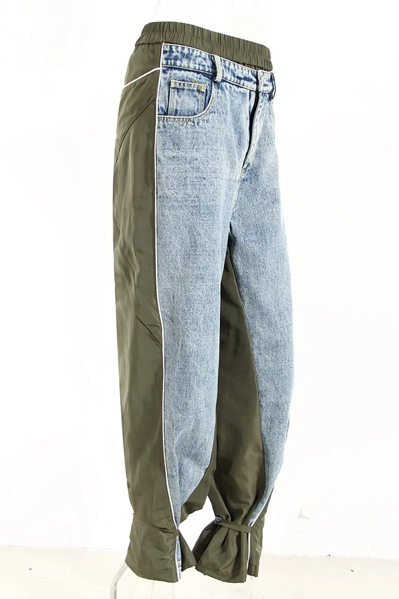 PE155 Two Tone Denim Long Pants