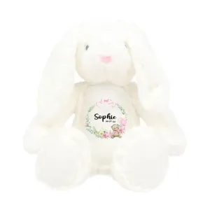 Personalised Bunny Rabbit, New Baby Gift, Personalised Plush Soft Toy, Your Name Teddy, Cuddly Toy, Girls and Boys Teddy Baby Shower Gift