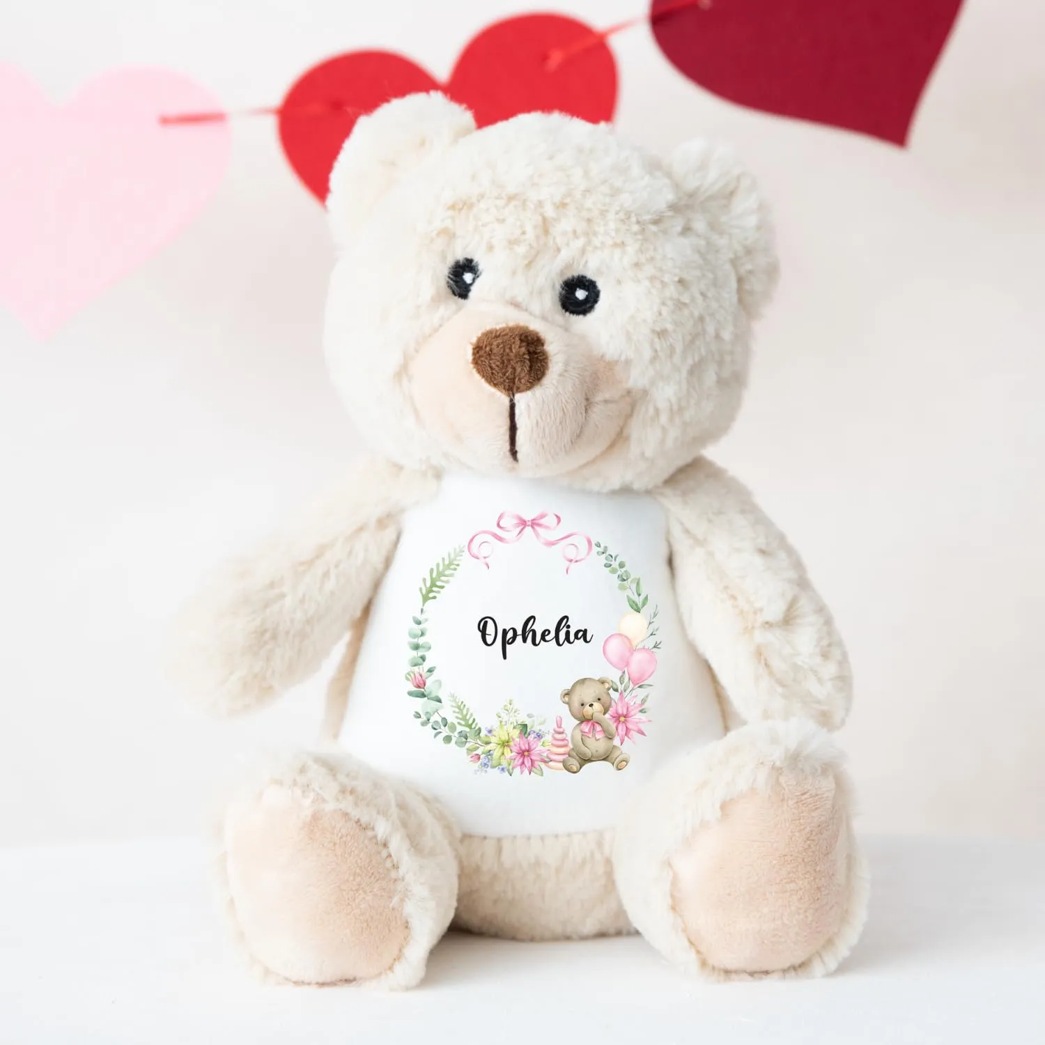 Personalised Bunny Rabbit, New Baby Gift, Personalised Plush Soft Toy, Your Name Teddy, Cuddly Toy, Girls and Boys Teddy Baby Shower Gift