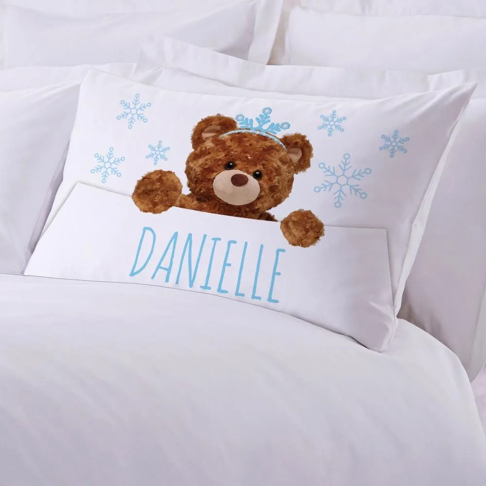Personalized Caring Teddy Bear Sleeping Pillowcase