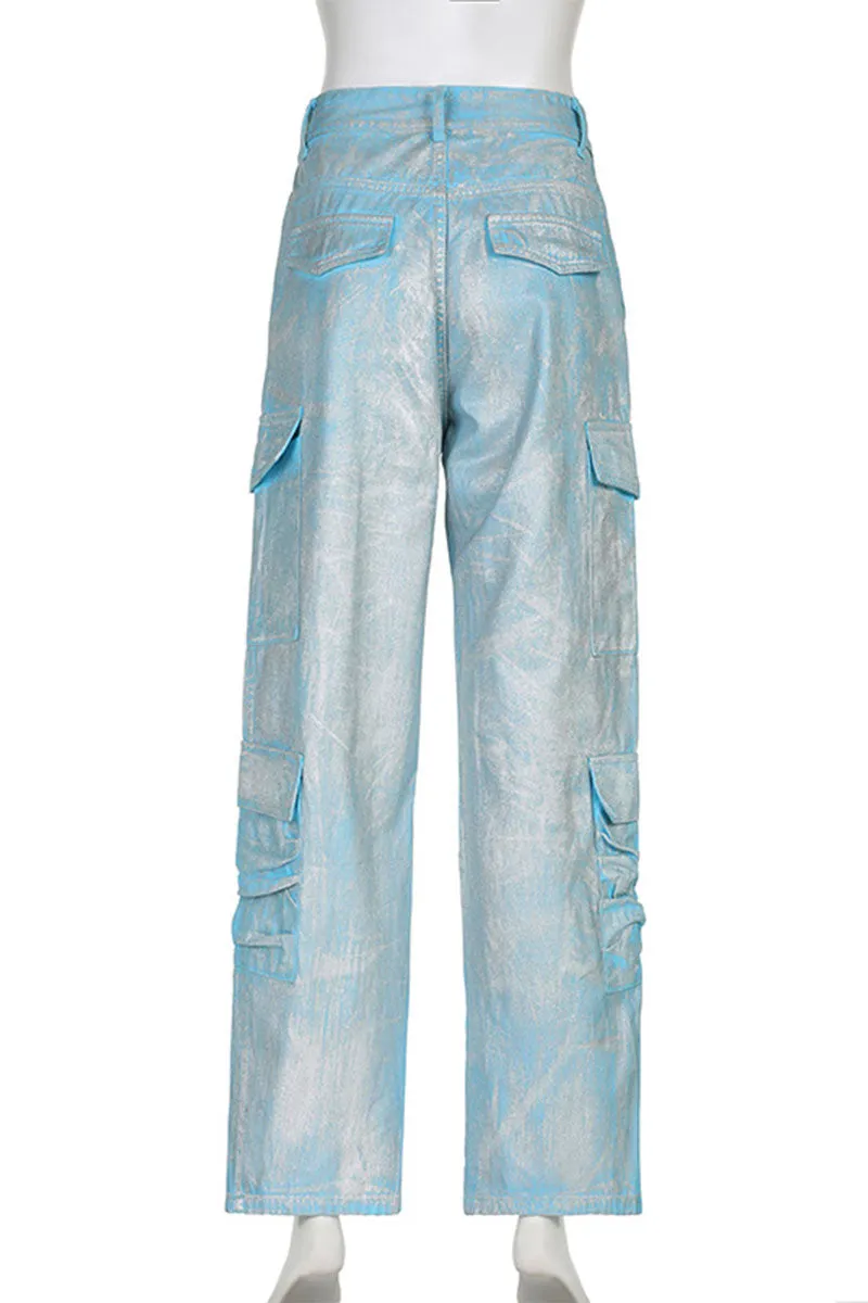 PH0430 Silver Denim Long Jeans