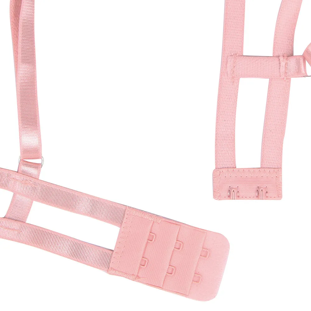 Pink Water Soluble Flower Hollow Out Halter Teddy Lingerie Egypt
