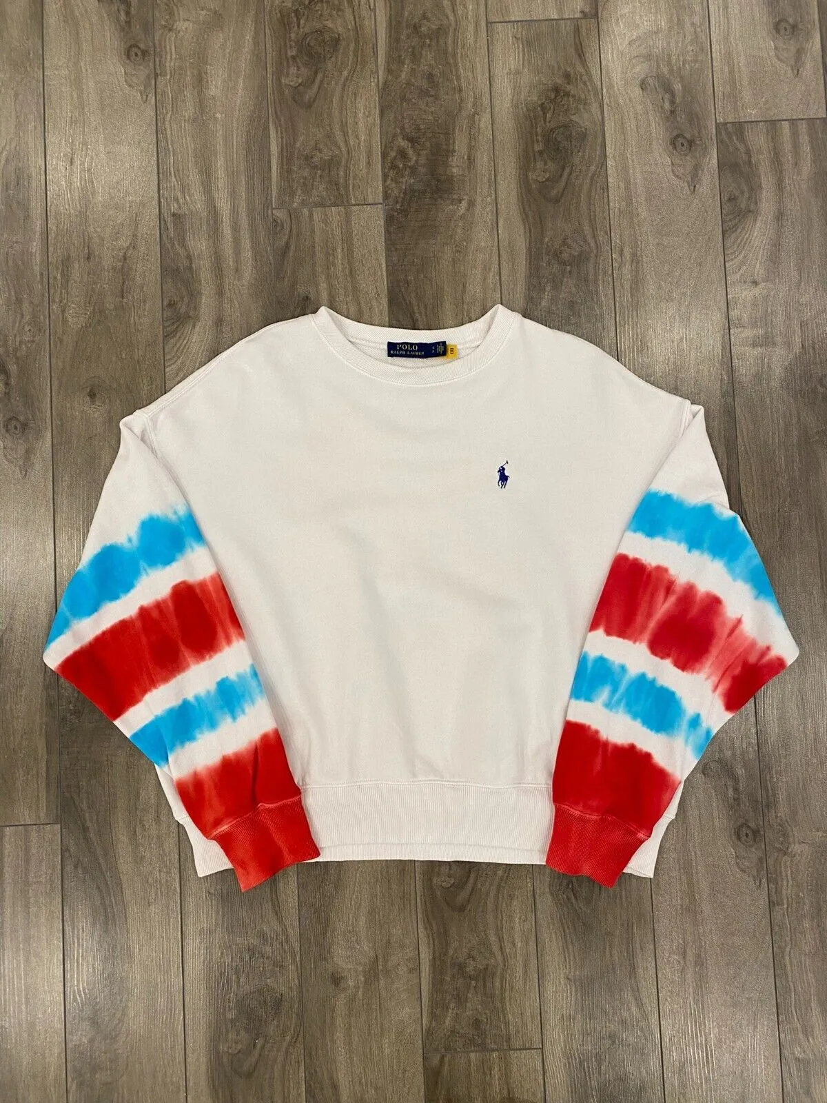 Polo Ralph Lauren Tie Dye French Terry Sweatsuit Womens Small White Casual