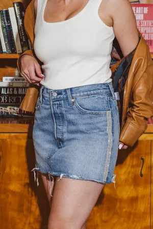 PORTER by Levis Denim Jeweled Skirt