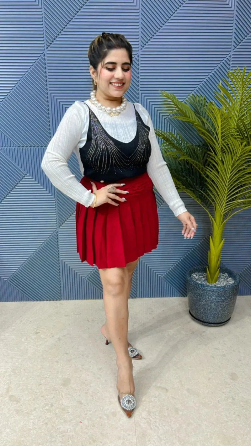 Premium Plated Skirt Wool Fabric GGR647
