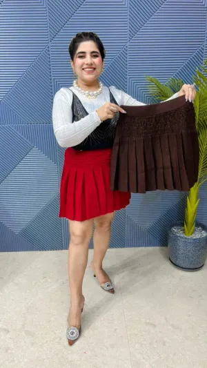 Premium Plated Skirt Wool Fabric GGR647
