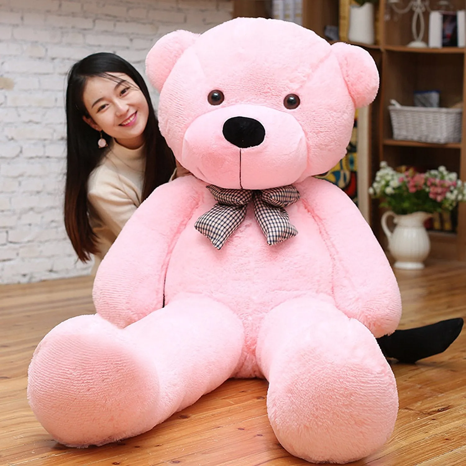 Premium Quality Huggable Teddy Bear - Plush Stuffed (120 cm / 4 Feet) - Baby Pink