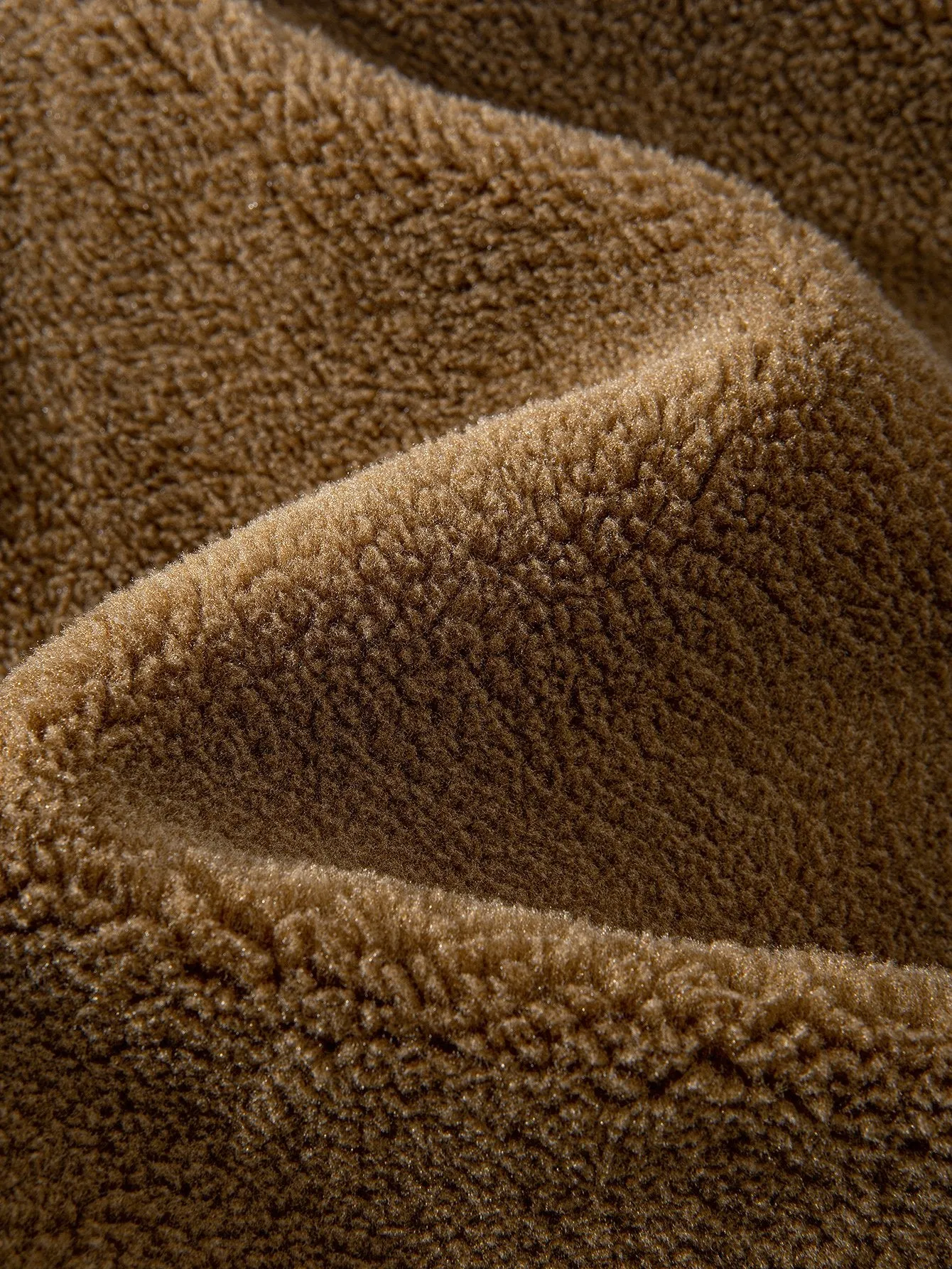 Quilted Lined Teddy Fleece Zip Up Coat