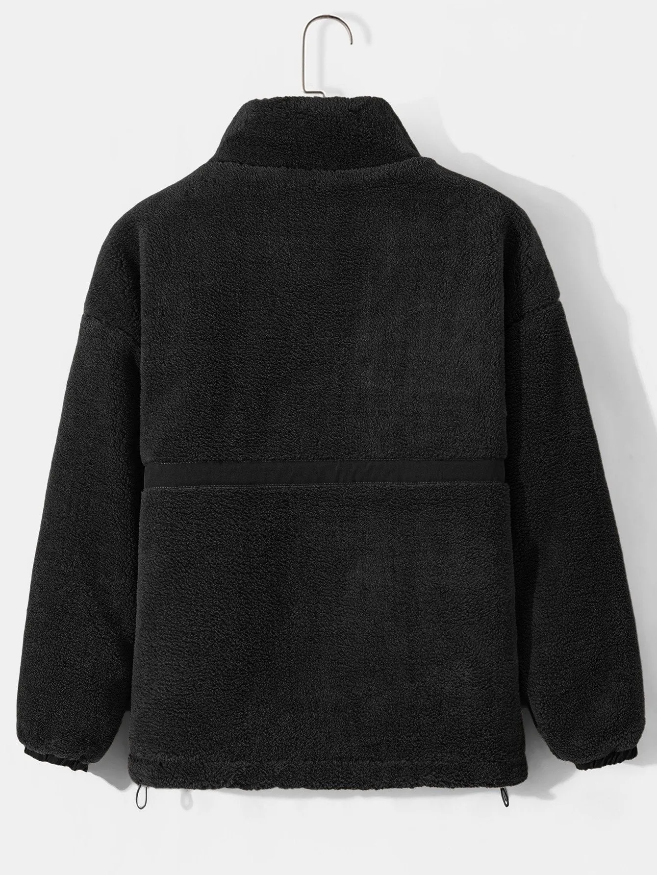 Quilted Lined Teddy Fleece Zip Up Coat