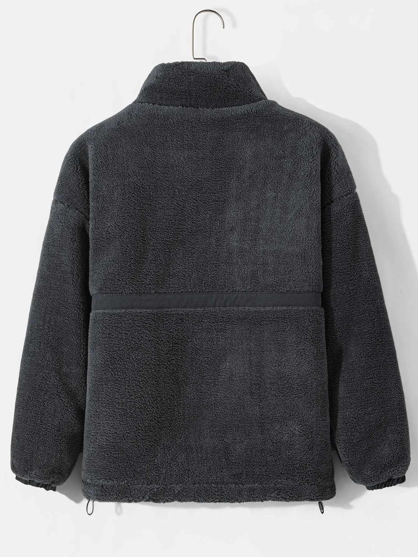 Quilted Lined Teddy Fleece Zip Up Coat
