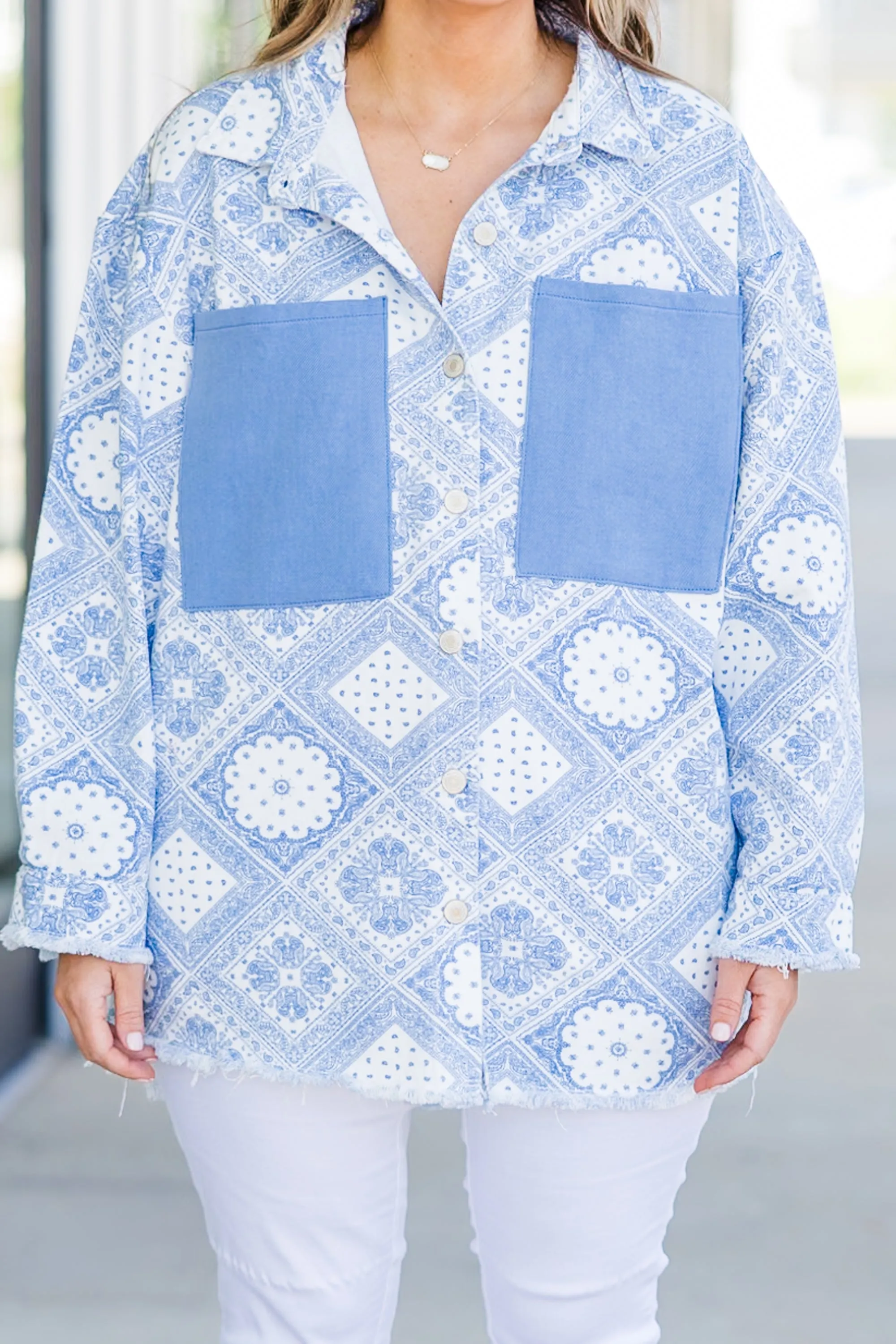 Ready To Soar Jacket, White-Blue