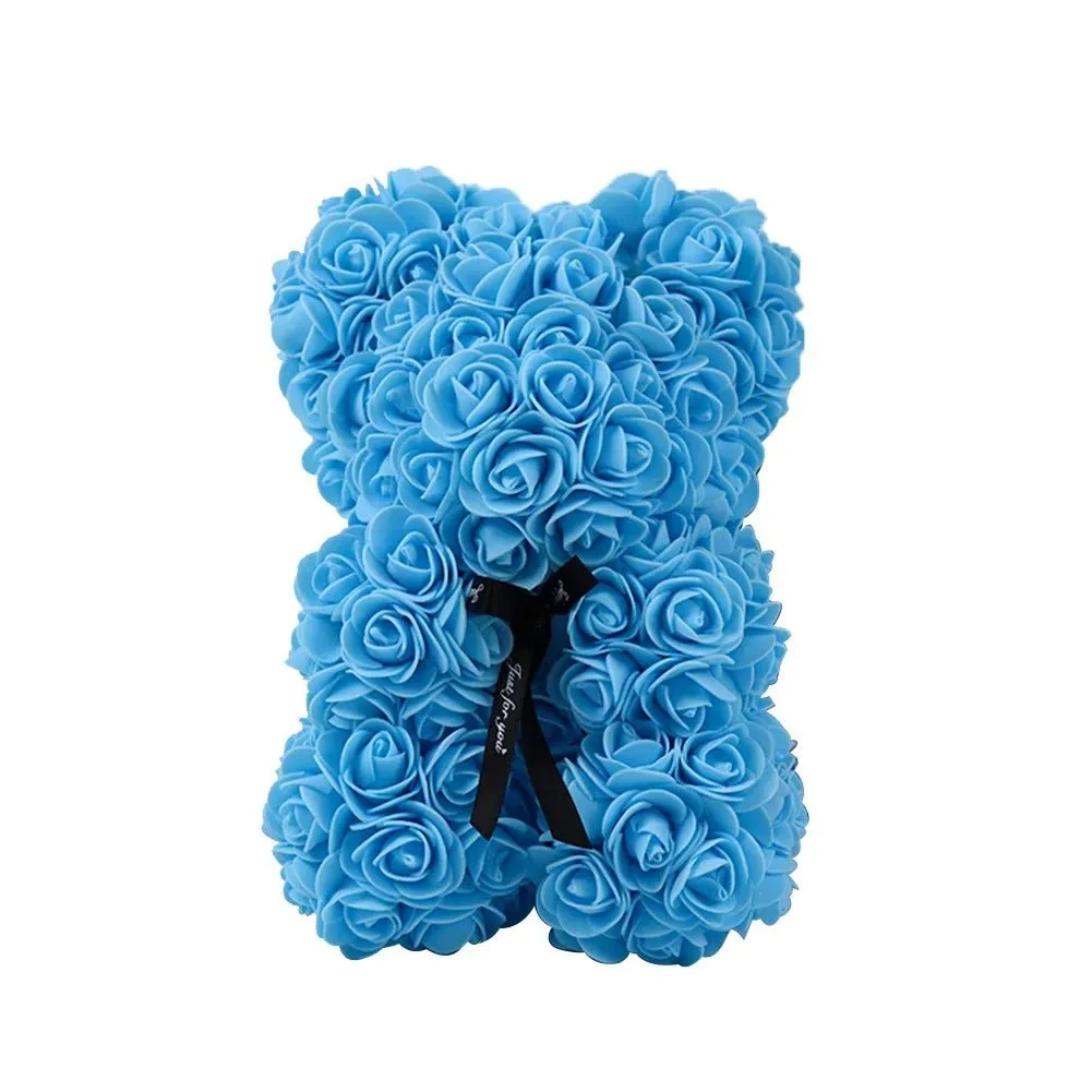 Roses Teddy Bear - Flower Bear Gift for Valentines Day, Mothers Day, Wedding and Anniversary & Bridal Showers