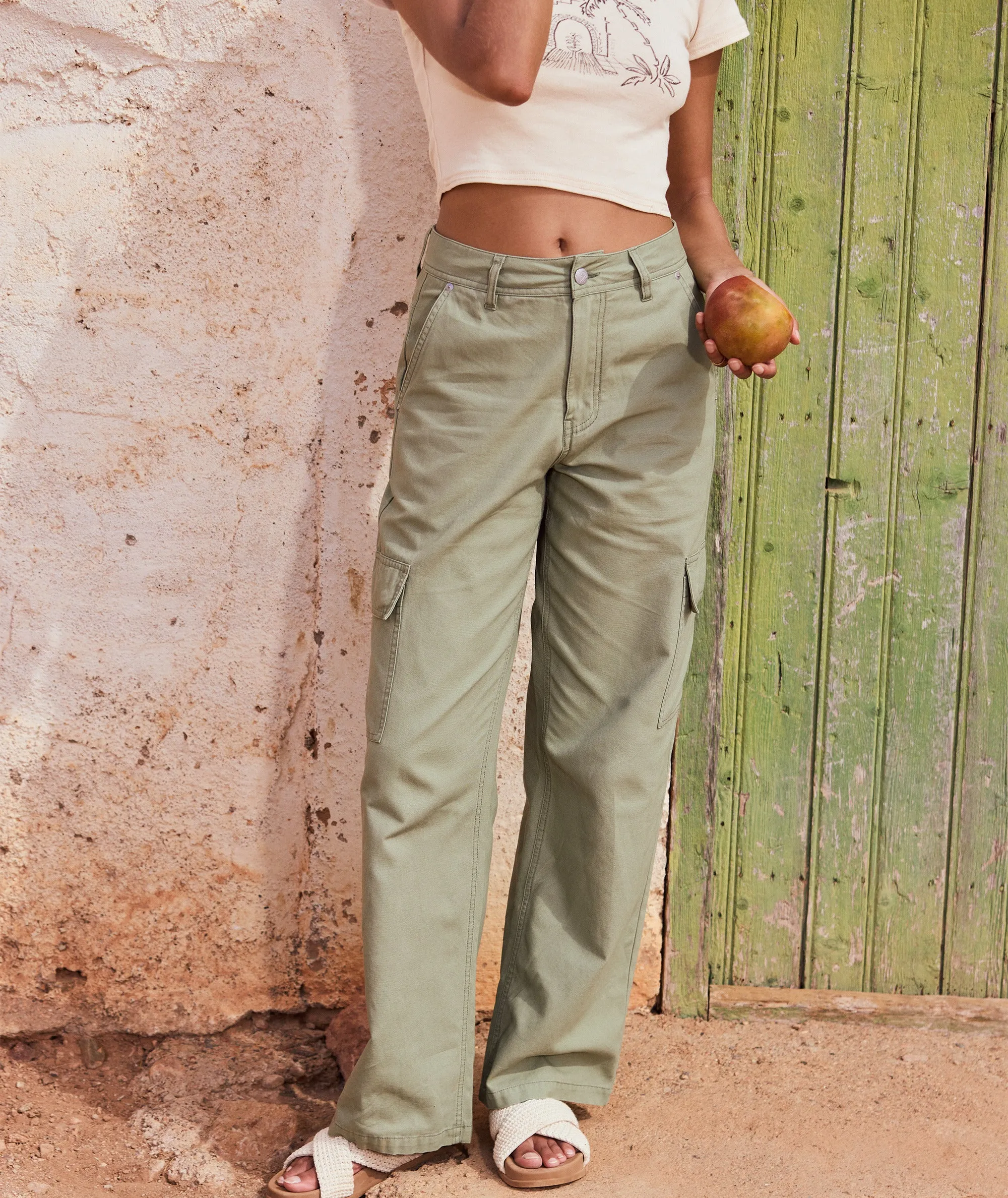 Roxy Left Again Cargo - Oil Green